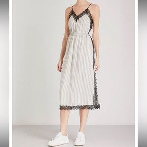 Sandro Slip dress with lace trim Sz 36/S